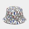 Spring and Summer Cotton Cartoon Print Bucket Hat Fisherman Hat Outdoor Travel Sun Cap for Men and Women 320