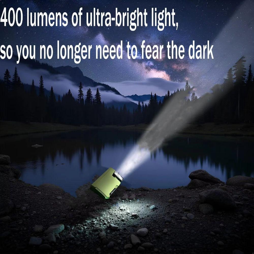 Ultra Bright Keychain Flashlights with 180° Rotation & Dual Light Work Light for Searching Hiking