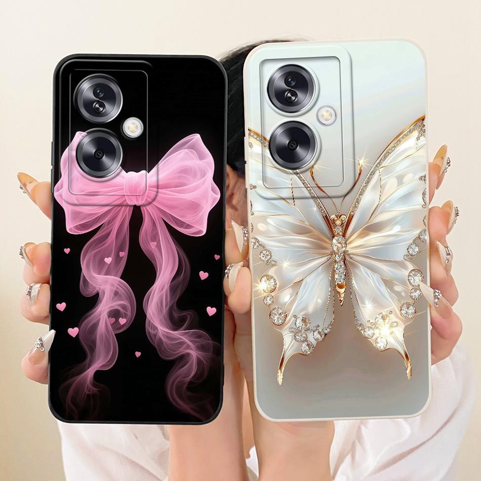 For OPPO A79 5G Cute Cat Flower Cartoon Phone Case For Oppo A79 CPH2553 CPH2557 Shockproof Soft Silicone Covers Bumper