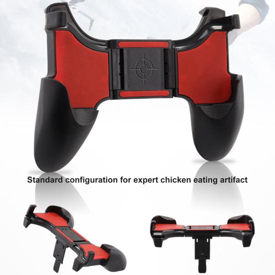 Mobile Phone Holder Non-slip Ergonomic Stretch Function Convenient Four-finger Linkage Bracket ABS Cell Phone Game Joystick Stand for Live Streaming