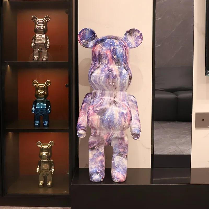 Creative Modern 50cm Cartoon Violent Bear Decoration Piggy Bank Home Improvement TV Cabinet Large Floor Statue Sculpture Gifts