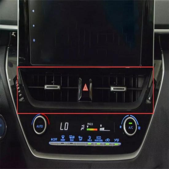 For Toyota for Corolla - Car Dashboard center Air Vent Trim Bright Red