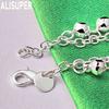 925 Sterling Silver Charming Side Chain Bell Bracelet Gift Jewelry