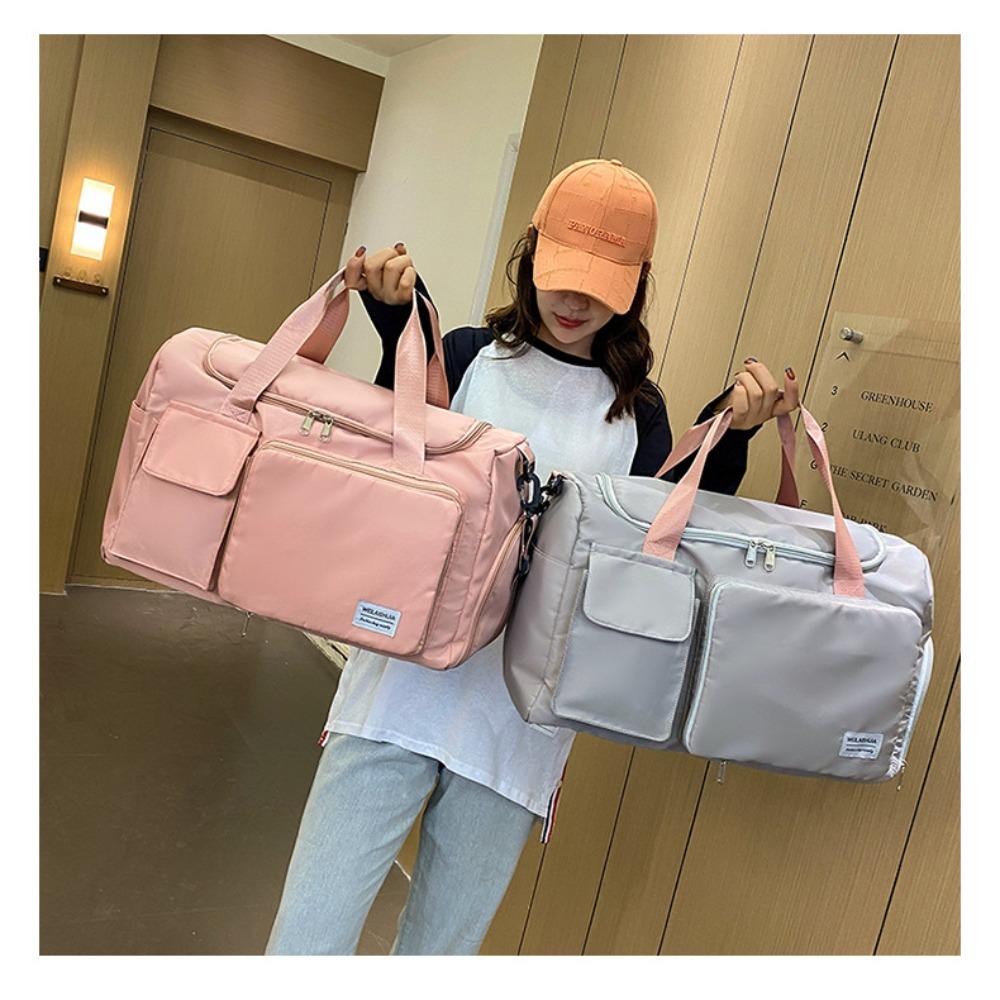 New large-capacity luggage bag foldable shoulder bag swimming fitness fashion oblique span bag dry and wet separation travel bag