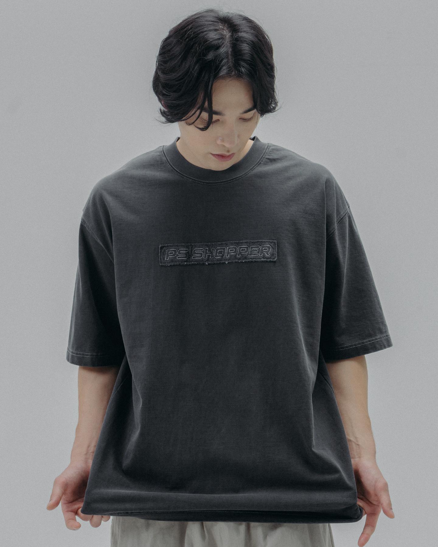 Ps Shopper Pigment Vintage Box Logo Short Sleeve T-Shirt [Dark Gray] Xl