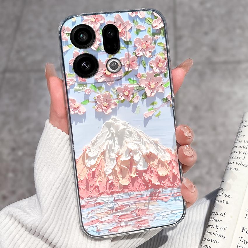 

Для Oppo Find X9 X8 X7 X5 Pro X2 Lite Reno8 Pro Pro+ Чохол для телефону Чорний Кіт Вінілові Візерунки Прозорі ТПУ Захисні Чохли Для Oppo Бампер OPPO Find X9 Pro