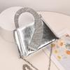 New women's bag bring diamond-encrusted French fairy bag super flash rhinestone trapezoidal bag shoulder messenger handbag