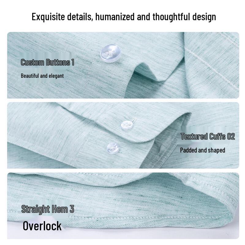 FIRS Men's Dappled Linen Long-Sleeve Shirt