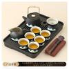 Black pottery Kung Fu tea set, tea tray 1011 new home young people drink tea, special teapot for making tea, a complete set of teacups