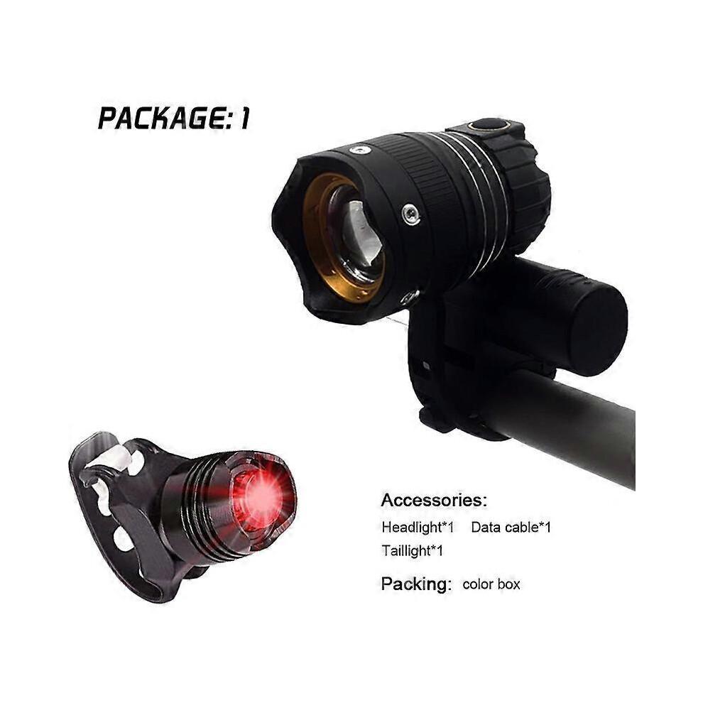 Set Faro Anteriore LED Ricaricabile 30000LM per Mountain Bike e Bici da Corsa