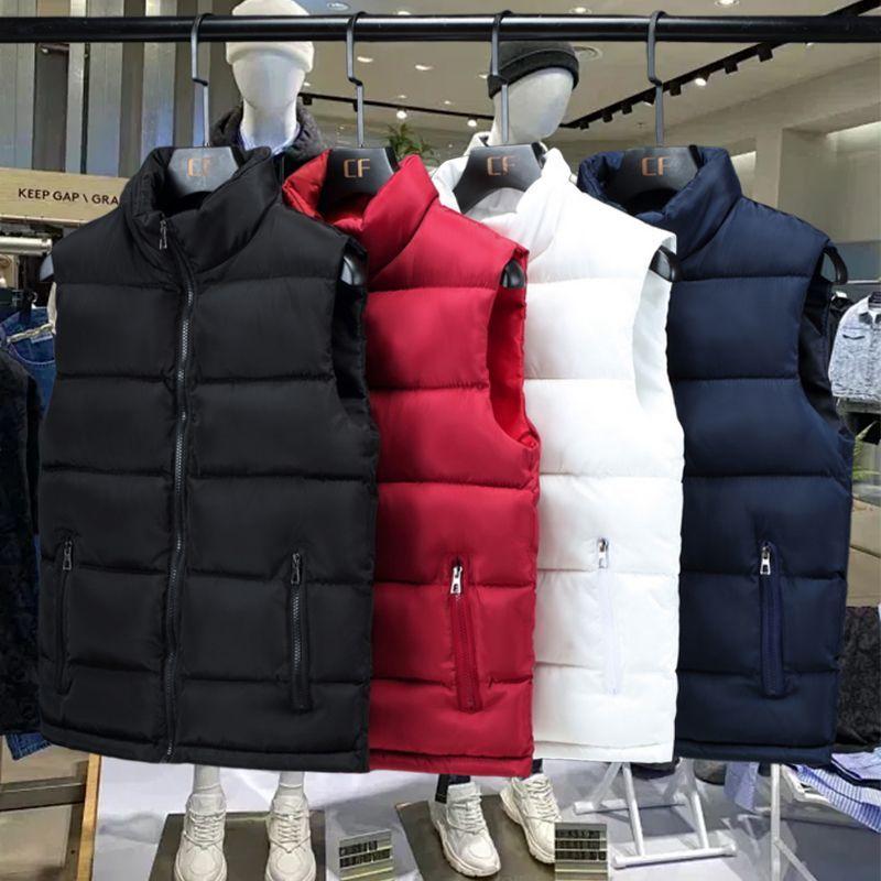 Cotton Vest Men's Winter New Men's Outer Wear Stand Collar Horse Clip Versatile Vest Warm Vest