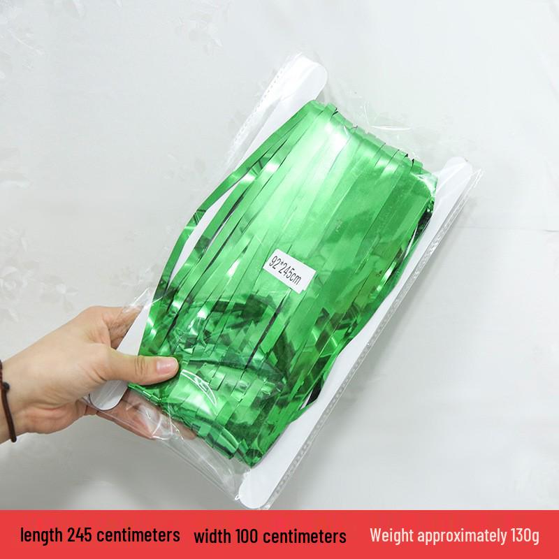 Colorful Rain Silk Door Curtain for Birthday Party Decoration, 1x2.45 meters