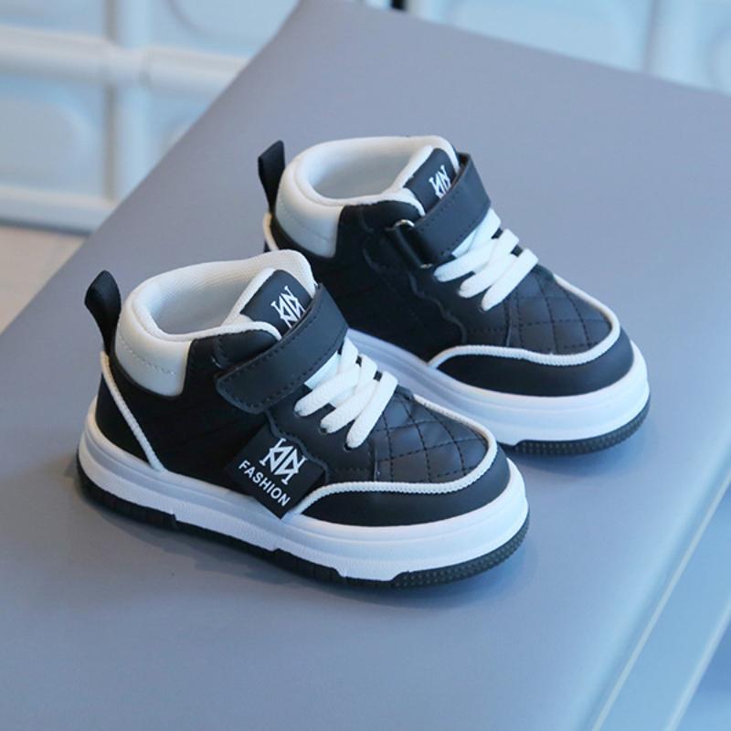 

Children s sports shoes, spring and autumn boys casual board shoes, high top girls white shoes, soft soled baby shoes 26 хакі