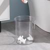 Plastic Transparent Trash Can Round Shape Flower Clear Vase Clear Garbage Container  Bedroom