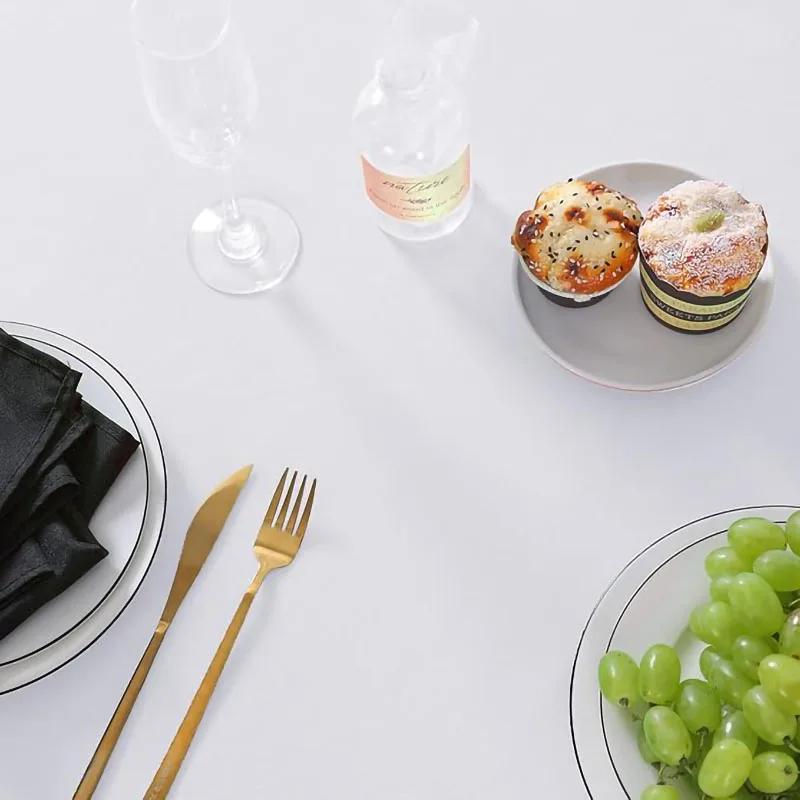 Polyester Round Tablecloth Stain and Wrinkle Resistant Cloth-Washable Table Cover For Dining Table,Buffet Parties and Camping