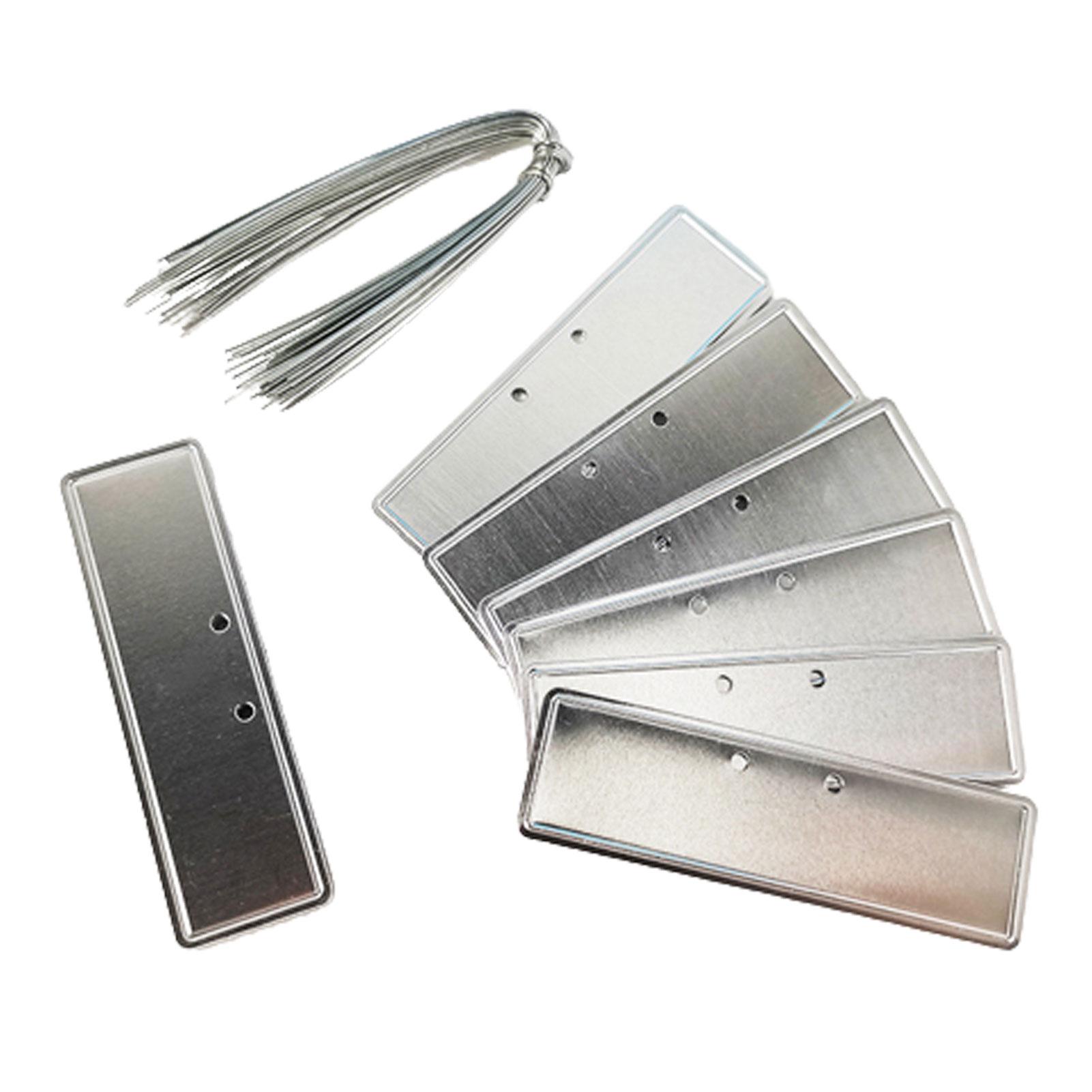 

50/100 шт. Алюминиевые бирки для растений, двусторонние, с двумя проушинами, металлические бирки для идентификации деревьев, прочные, водонепроницаемые, садовые аксессуары