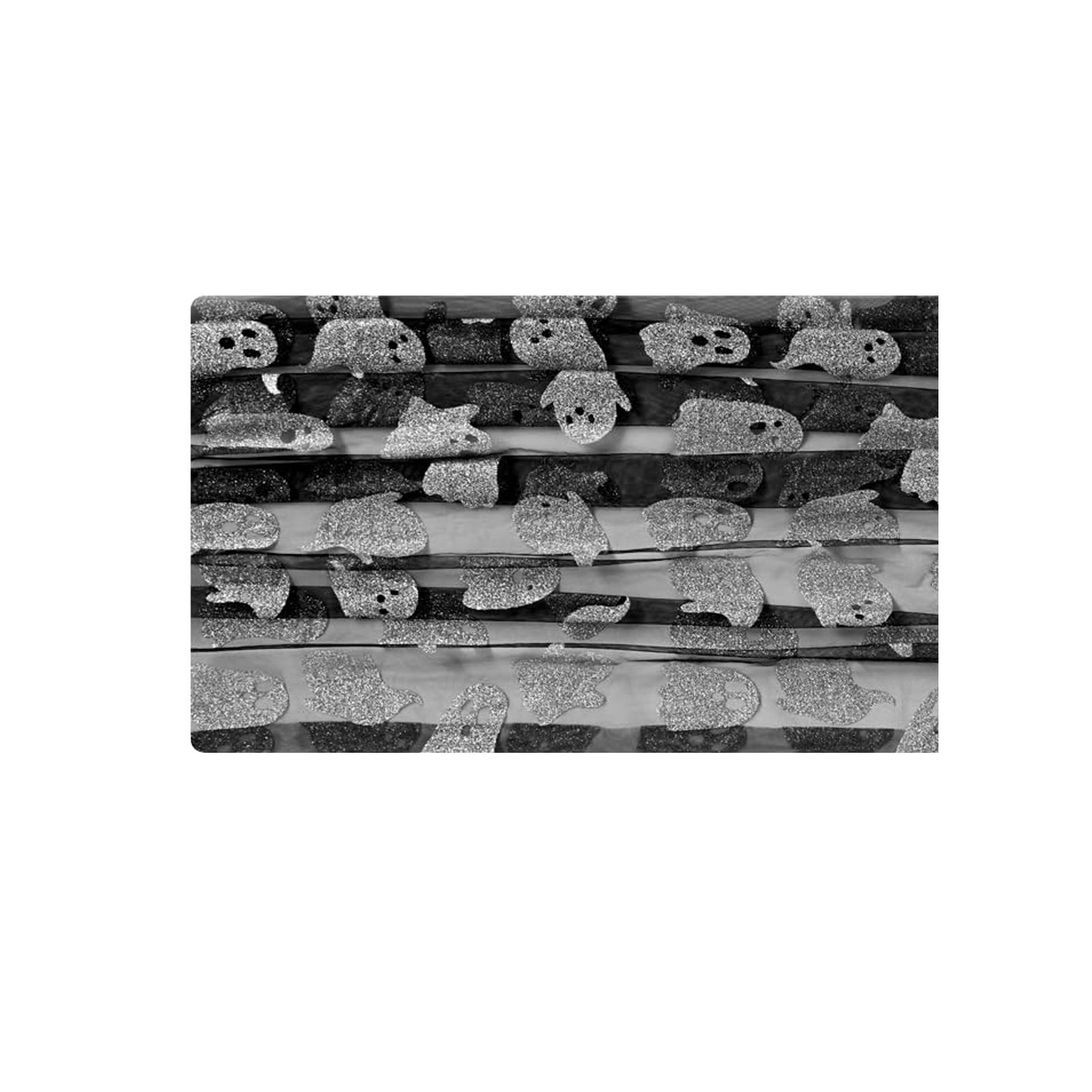 

[Halloween Hot Sale]Silver Gold Glitter GhostNet Fabric - Spooky Mesh Decor For Kids Costumes, Toy Props & Haunted House Decorations. One Size чёрный