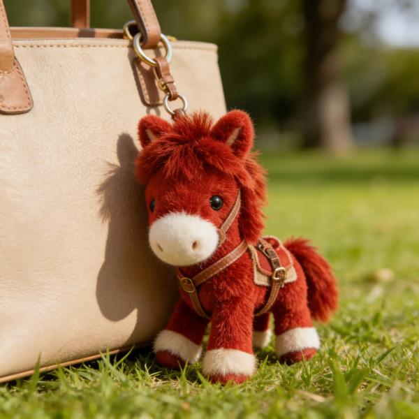 Ponytata Plush Pony Keychain With Anodized Finish And Gift Box For Kids And Teens