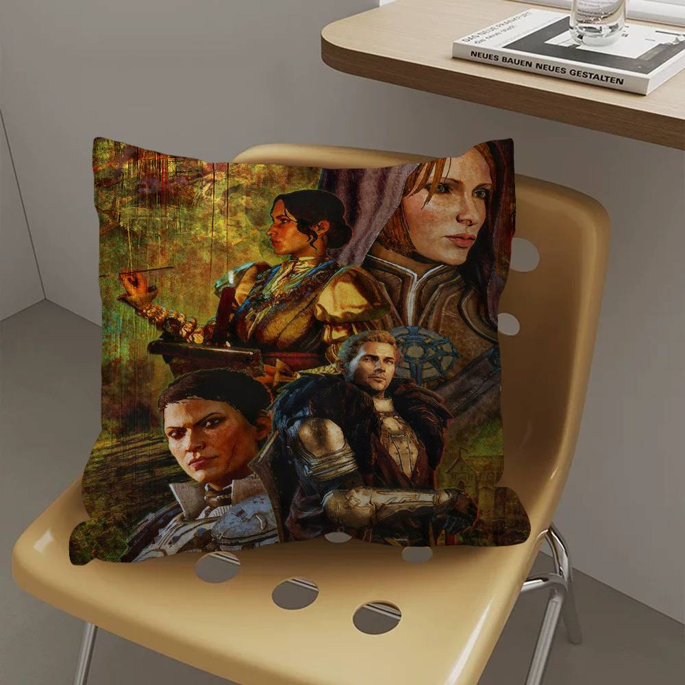 Dragon Age Origins Classic Video Game Pillow Gifts Home Office Furnishings Bedroom Sofa Car Cushion Cover Case 45x45cm
