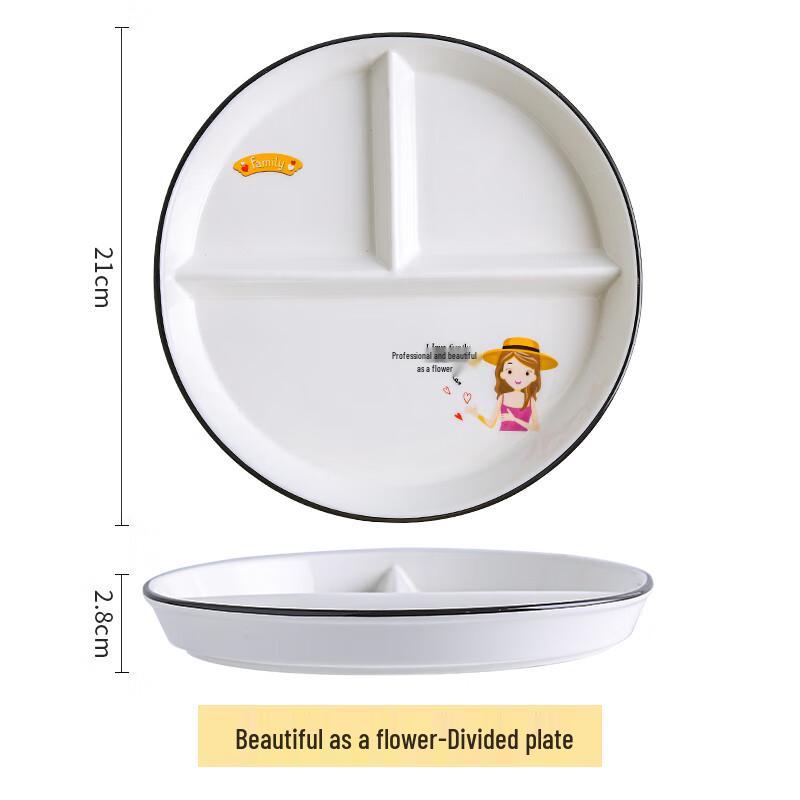 Divided Ceramic Portion Control Plate