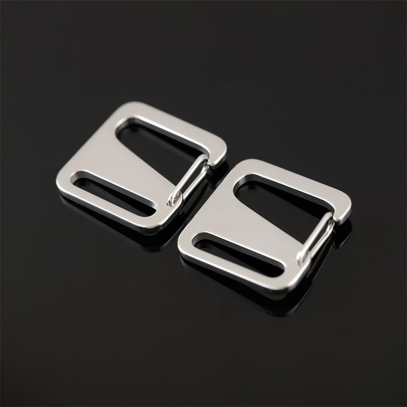 Metal Buckle for Bags Stainless Steel G-Shaped Spring Clips, Webbing Anti-Slip Adjustable Buckles, Quick-Release Hooks for Bags