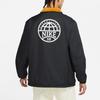 Nike Sb Logo Casual Skateboarding Collared Jacket Men Outerwear Black DM0871-010