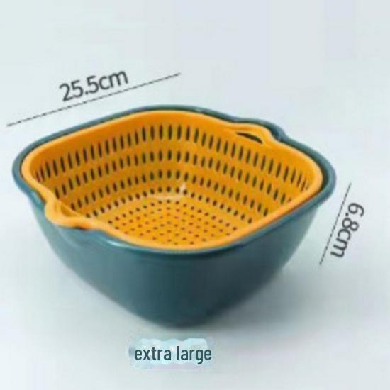 Multi-Function Double-Layer Washing Basket for Fruits & Vegetables