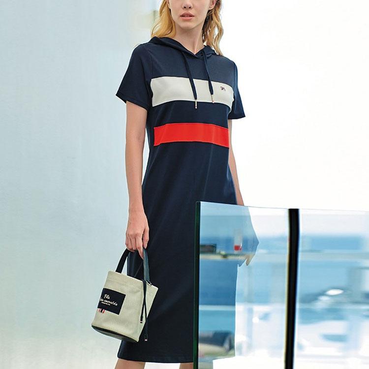 New FILA Short Sleeved Dresses Women's Legend Blue F51W131307FNV