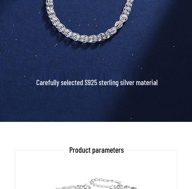 Phoenix Tail Sparkling s925 Sterling Silver Women's Bracelet - Light Luxury, High-End, Super Shiny Design