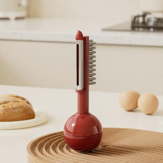Freistehendes 3-in-1-Schälmesser mit Bürste, scharfe Edelstahl-Schälwerkzeuge, ergonomischer ABS-Griff für Kartoffel-/Karotten-Küchenhelfer, Geschenk