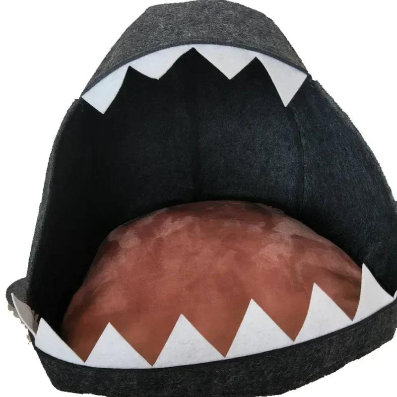 New Shark Cat Litter Removable and Washable Four Seasons Cat Cat House Bedding Cat House Felt Nest Pet Litter