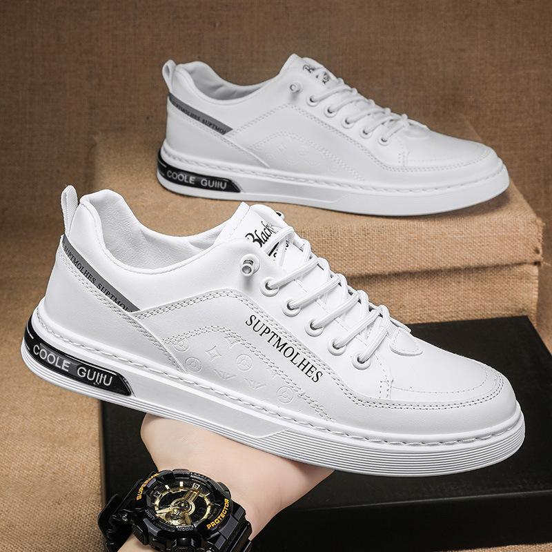 

Мужская обувь весна и лето универсальные нескользящие горизонтальные туфли на подошве мужские повседневные кожаные туфли спортивные маленькие белые рабочие туфли tide 39