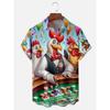 Hawaii Men's Shirt 3D Print Funny Cartoon Animal Short-sleeved Tops Summer Casual Men's Clothes Street fashion shirt for boys