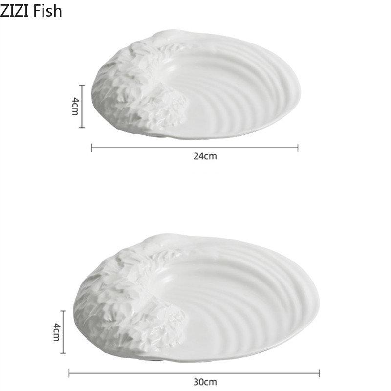 Kreative spitze platte geformt keramik westlichen lebensmittel platte home küche dekoration geschirr hotel restaurant dessert steak platte
