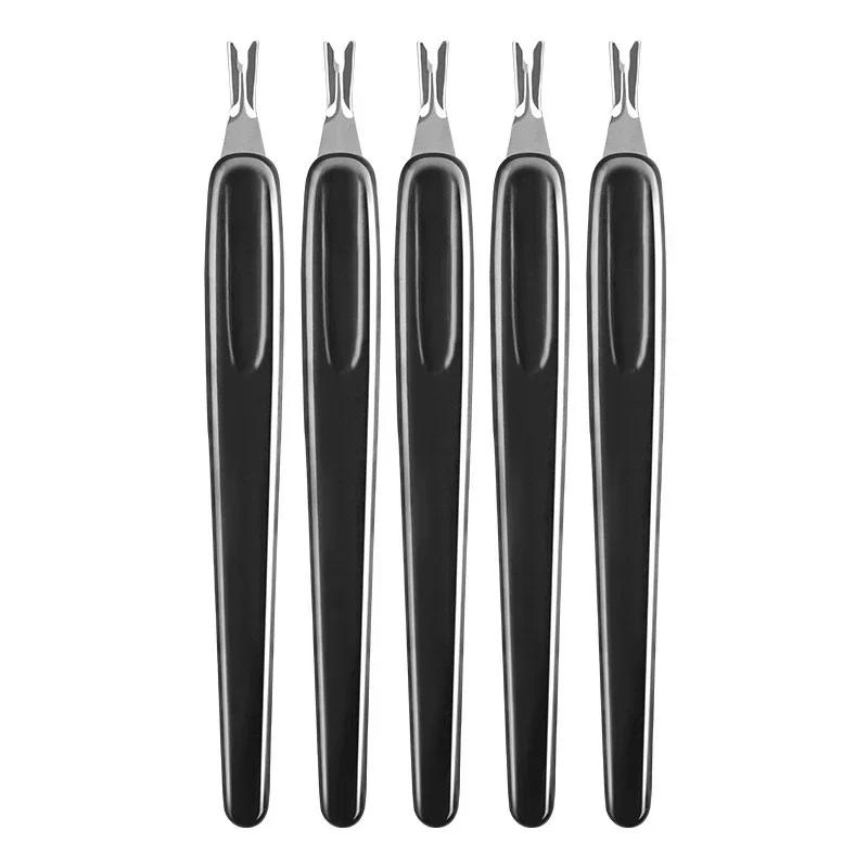 5Pcs Cuticle Pushers Nail Art Fork Manicure Tools for Remove Dead Skin Fork Nipper Pusher Trimmer Cuticle Pushers Wholesale чёрный