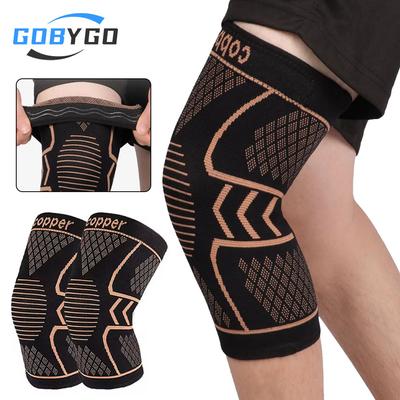 Copper Knee Support Braces for Arthritis Pain Relief Compression Sleeve Unisex Sports Fitness Running Workout Joint Support