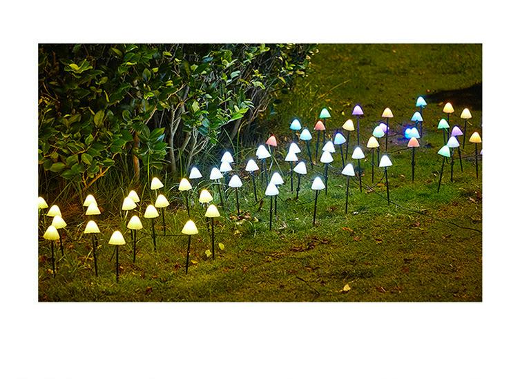 Solar-LED-Pilz-Lichterkette: Wasserdichte Outdoor-Dekorationslichter für Rasen und festliche Atmosphäre