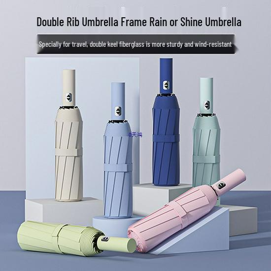 Fully Automatic Dual-Use Sun and Rain Folding Umbrella with Anti-Ultraviolet Sun Protection