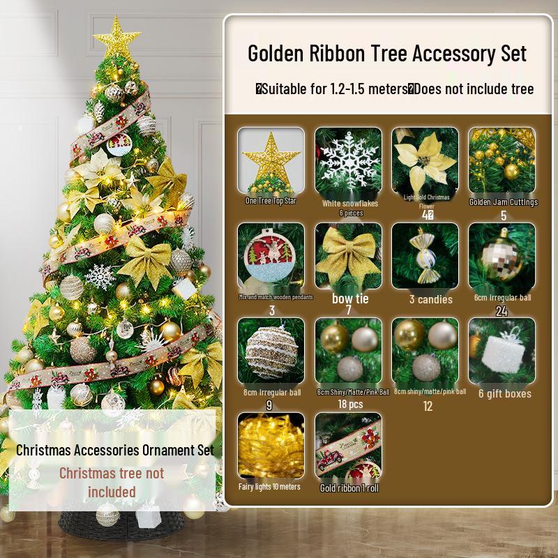 Christmas Tree Ornament Set: Decorations & Accessories Value Pack