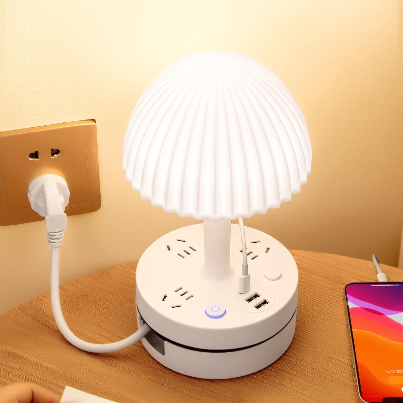 Luxury Glass LED Table Lamp - Eye Protection Night Light for Master Bedroom and Nursery.