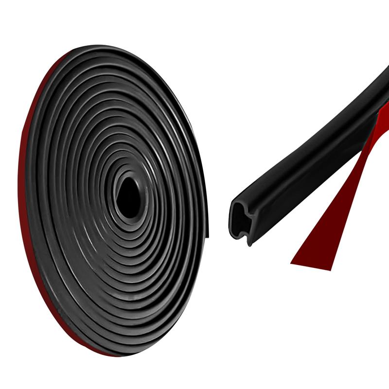 6M/Roll Door Bottom Seal Strip Weather Strip Under TPE Door Draft Stopper Thicker Anti-Cold Gap Blocker Sealing Weather Strip
