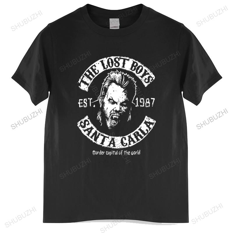 cotton tshirt men summer tees The Lost Boys Santa Carla T-shirt Men's Cotton Graphic Tees Funny Top Tees Mens Tshirt