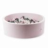 Dry Pool 130x40 Velvet Soft Light Pink with 700 Balls: Pearl, Light Pink, Metallic Graphite