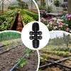 Drip Irrigation Fittings 6-Way Drip Line Splitter Parts Anti-Drop Irrigation Connectors for Outdoor Garden Lawn Backyard Flower