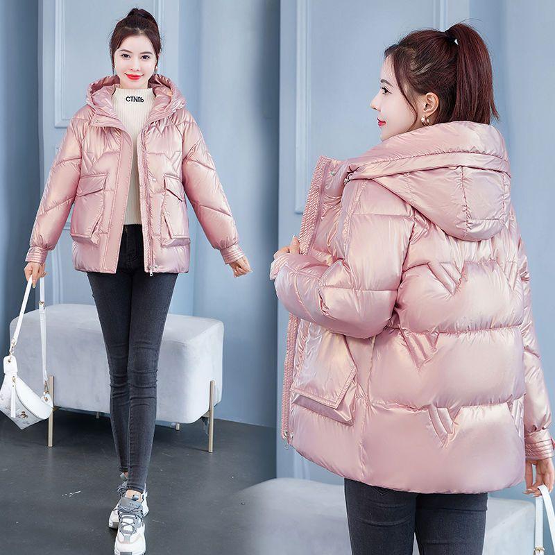 

Зимняя блестящая куртка женская повседневная хлопковая куртка с капюшоном модная тонкая теплая утепленная верхняя одежда ветрозащитная пуховая женская парка из хлопка XXXL