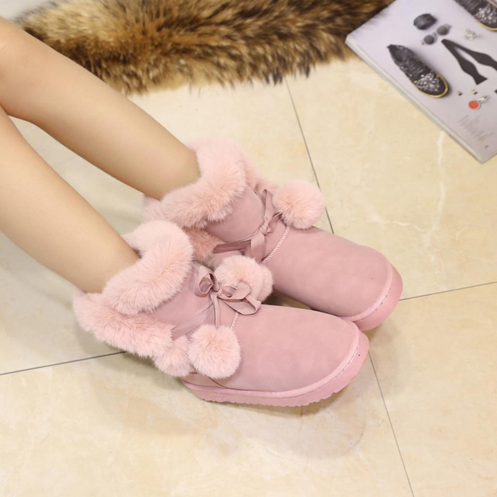 Women's Short Boots, Cute and Warm, Winter Women's Boots with Straps That Open and Close, Round Toe and Warm Velvet Women's Short Boots for One Foot