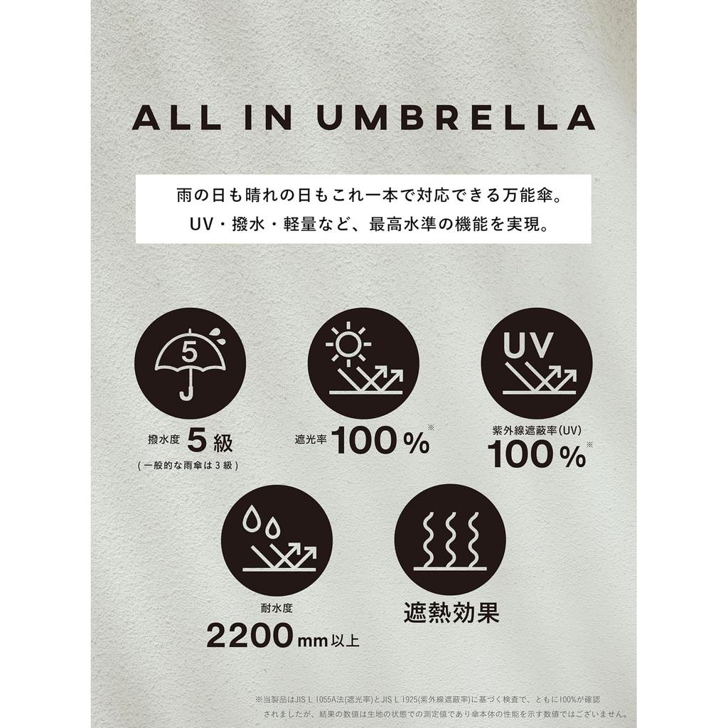 assa Folding Carbon Fiber Large Suitable for Sunny and Rainy UV Heat Heatstroke Wide Diameter 105cm Men's Parasol, Ultra-lightweight 180g, Frame,