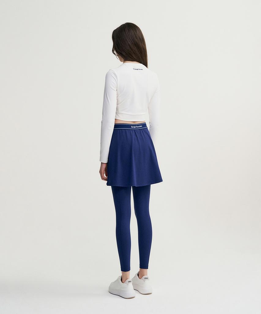 SERGIO TACCHINI W Essential Cover-Up Flare Skirt (Navy)