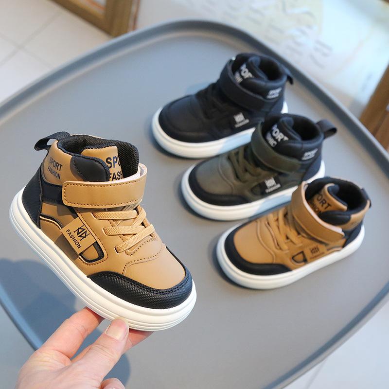 Children's sports shoes 2025 spring and autumn new boys' casual shoes high-top girls' board shoes lightweight soft-soled baby shoes