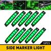 10 6 X LED Trailer Truck Side Marker Lights Indicator Signal Lamp 12V 24V Green